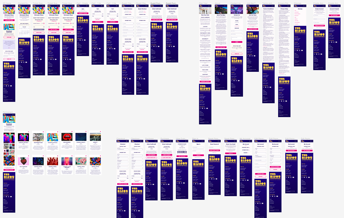 High Fidelity Prototype Screens